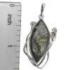 Green Amber Sterling Silver Handmade Pendant