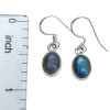 Labradorite Sterling Silver Earrings on Hooks