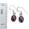 Garnet Sterling Silver Earrings on Hooks