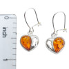 Heart Lock Baltic Amber Sterling Silver Earrings