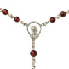 Natural Amber Rosary with Sterling Silver Cross
