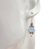 Blue Chalcedony Sterling Silver Earrings on Hooks