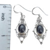 Black Onyx Sterling Silver Earrings on Hooks