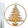 Christmas Ornament, Amber Christmas Tree Suncatcher/Magnet 11 cm
