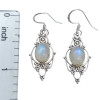 Moonstone Sterling Silver Earrings on Hooks
