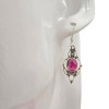 Garnet Sterling Silver Earrings on Hooks