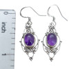 Amethyst Sterling Silver Earrings on Hooks