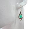 Green Onyx Sterling Silver Earrings on Hooks