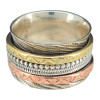 Silver, Brass, and Copper Spinner Anxiety Ring