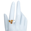 Amber Sterling Silver Ring