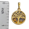 Amber 14K Gold Plated Silver Tree Pendant