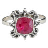 Ruby Sterling Silver Ring