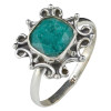 Faceted Composite Emerald Sterling Silver Ring