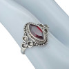 Faceted Garnet Sterling Silver Ring