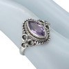 Faceted Amethyst Sterling Silver Ring