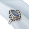 Faceted Labradorite Sterling Silver Ring