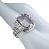 Faceted Amethyst Sterling Silver Ring
