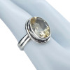 Faceted Citrine Sterling Silver Ring