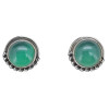 Green Onyx Sterling Silver Stud Earrings