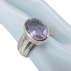 Faceted Amethyst Sterling Silver Ring