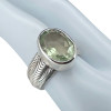 Faceted Prasiolite Sterling Silver Ring