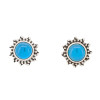 Blue Chalcedony Sterling Silver Stud Earrings