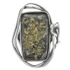 Green Amber Sterling Silver Handmade Adjustable Ring