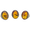 Cameo Amber Sterling Silver Horse Ring