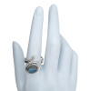 Labradorite Sterling Silver Adjustable Ring