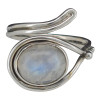 Moonstone Sterling Silver Adjustable Ring