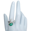 Malachite Sterling Silver Adjustable Ring