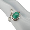 Malachite Sterling Silver Adjustable Ring