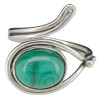 Malachite Sterling Silver Adjustable Ring
