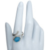Blue Chalcedony Sterling Silver Adjustable Ring