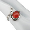 Red Onyx Sterling Silver Adjustable Ring