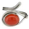 Red Onyx Sterling Silver Adjustable Ring