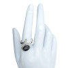 Black Onyx Sterling Silver Adjustable Ring