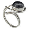 Black Onyx Sterling Silver Adjustable Ring