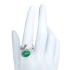 Green Onyx Sterling Silver Adjustable Ring