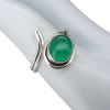 Green Onyx Sterling Silver Adjustable Ring