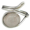 Rose Quartz Sterling Silver Adjustable Ring