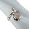 Rose Quartz Sterling Silver Adjustable Ring