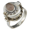 Rose Quartz Sterling Silver Poison Ring