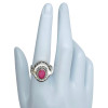 Faceted Composite Ruby Locket Ring