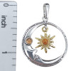 Cognac Amber Sun And Moon Pendant