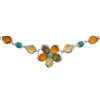 Multicolor Baltic Amber and Howlite Sterling Silver Necklace