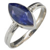 Faceted Composite Sapphire Sterling Silver Ring
