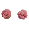 Rhodochrosite Sterling Silver Rose Stud Earrings