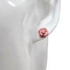 Rhodochrosite Sterling Silver Rose Stud Earrings