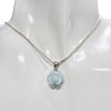 Aquamarine Sterling Silver Rose Pendant